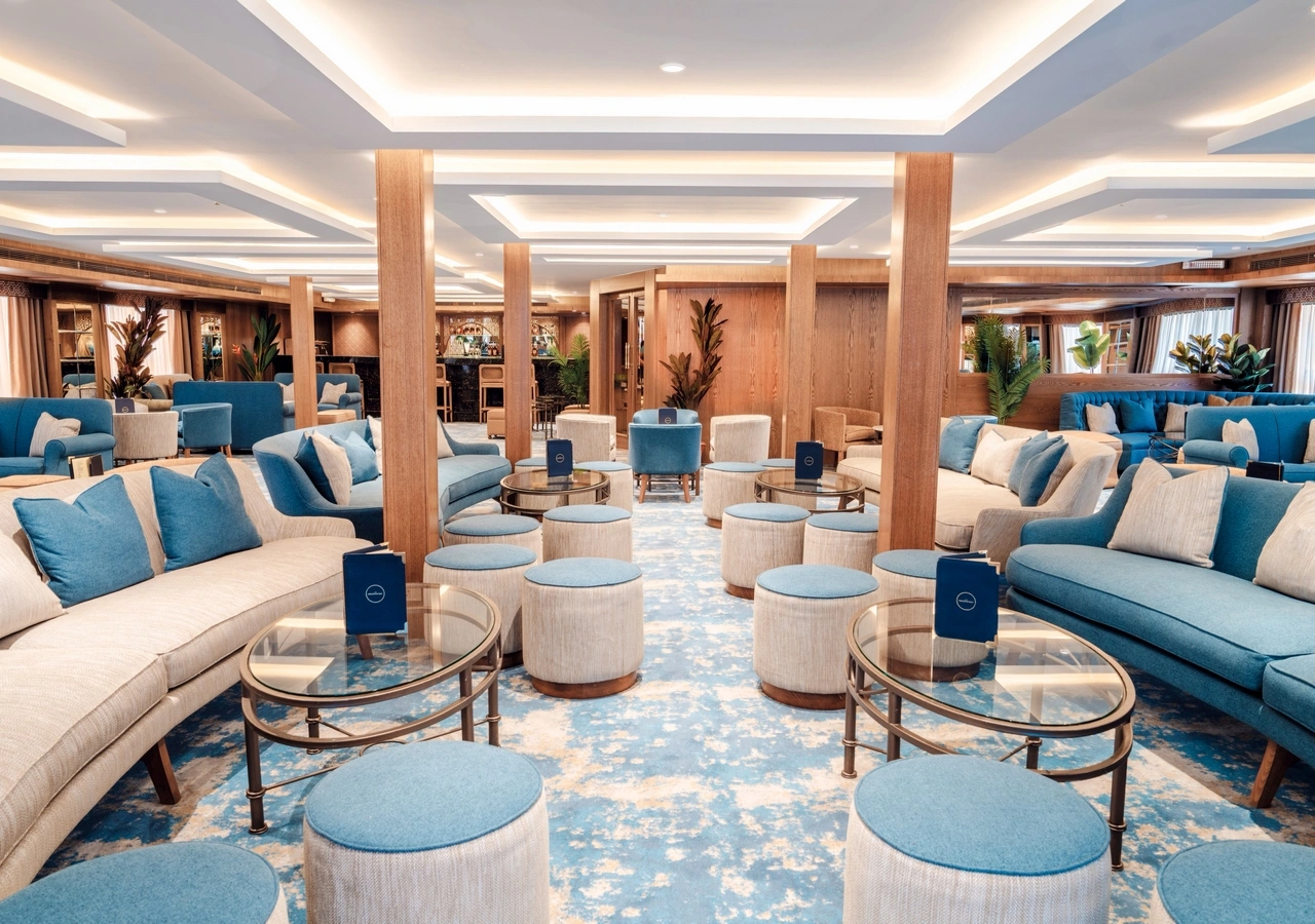 Lounge aboard the JAZ Bahareya Nile Cruise Nile cruise